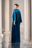 GVLUX • Rococo Drape Cape Column Gown
