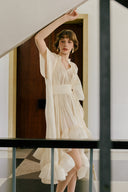 Gabriella Pleated High-Low Ruffle Dress for women, from WHITE PLAN, The Viet Concept