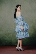 Aurum Floral Corset Bubble Hem Mini Dress for women, from LINH PHUNG, The Viet Concept