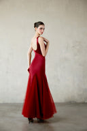 Ruby Sheer Silk Mesh Evening Maxi Dress for women, from DANG PHONG DESIGNER, The Viet Concept