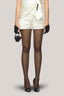 White Cameron Straight Pleated Poly Organza Mini Shorts for women, form Das La Vie, The Viet Concept 