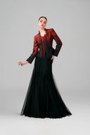 Taylor Ombre Tailored Blazer & Mesh Maxi Skirt Set for women, from DANG PHONG DESIGNER, The Viet Concept