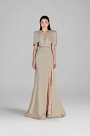 L'ALLÉE • Calista Deep V Fishtail Gown