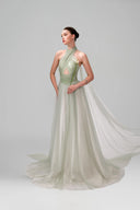 Karen Hand-Draped Mesh Evening Gown for women, from DANG PHONG DESIGNER, The Viet Concept