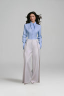 KEIRA TONG • Folded Layer High-Waisted Straight-Leg Tailored Pants