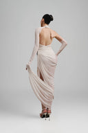Vani Asymmetric Gathered Tulle Ankle Length Dress for women, from Ha Thanh Viet, The Viet Concept 