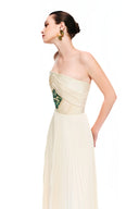 Celeste Beaded Diamond Strapless Silk A-Line Maxi Gown for women, from MR CRAZY & LADY SEXY, The Viet Concept 