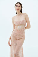 LA VIERGE • Corazón Lace Sheer Cutout Maxi