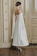 LARMES • Clara Bronze Draped Evening Gown