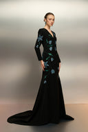 Zanbaq Crystal-Embellished Crepe Mermaid Evening Gown for women, from 21SIX, The Viet Concept