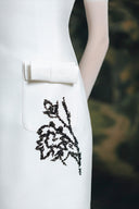 Emanuel Floral Beaded Off-Shoulder Silk Crepe Midi Dress for women, from HOBB, The Viet Concept 