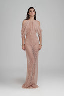 Nude Pink Vespera Maxi Dress for women, from POEM, The Viet Concept 