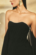 Crystal Draped Off-Shoulder Chiffon Mini Cocktail Dress for women, from L'SCARLETT, The Viet Concept