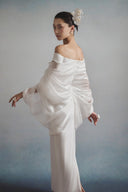 Blanc Lumière Off-Shoulder Gown for women, from HA THANH VIET, The Viet Concept 