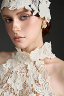 Floral Garden Lace Halter Cut-Out Mini Dress for women, from IHF STUDIO, The Viet Concept 