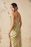 XITA • Azure Élan Xita Silk Stripe Maxi Dress