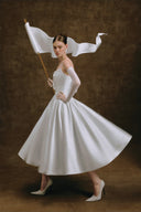 WHITE PLAN • Ava Embellished Taffeta Corset Midi Dress