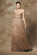 Olia Éthérée Pleated Chiffon Maxi Dress for women, from BYDI, The Viet Concept