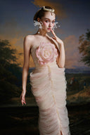 MADDY HATES ROSE • Alouette Ivory Draped Tulle Sculpted Gown