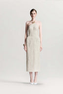 Evora Éclat Halter Velvet Midi Dress for women, from MAISON DES COPAINS, The Viet Concept 