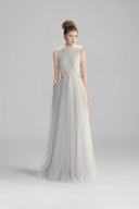 LINH PHUNG • Delysia Pastel Mint Illusion Tulle Gown