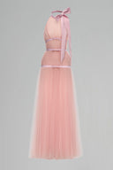 Bliss Pink Tulle Elegant Evening Gown for women, from JOSEPHINE, The Viet Concept