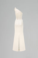Celestine Lemon Silk Taffeta One-Shoulder Evening Dress for women, from IHF STUDIO, The Viet Concept 