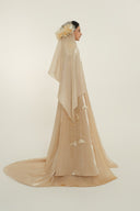 Haytan Nude Crystal-Embellished Abaya for women, from HAYTAN, The Viet Concept 