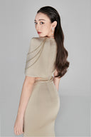 L'ALLÉE • Calista Deep V Fishtail Gown
