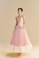 LINH PHUNG • Floriade Strapless Rococo Floral Brocade Midi Dress