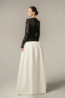 IHF ATELIER • Guipure Lace Bubble Hem Long Sleeve Ball Gown Couture Dress