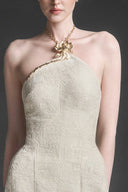 Evora Éclat Halter Velvet Midi Dress for women, from MAISON DES COPAINS, The Viet Concept 