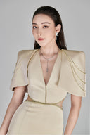 L'ALLÉE • Calista Deep V Fishtail Gown