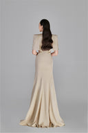 L'ALLÉE • Calista Deep V Fishtail Gown