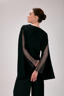 Emma Crystal Mesh Sleeve Silk Co-Ord Set for women, from DANG PHONG DESIGNER, The Viet Concept