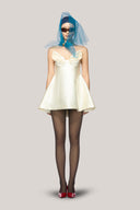 Twila A-line Open Shoulder Poly Organza Mini Dress for women, from Das La Vie, The Viet Concept 