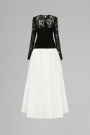 IHF ATELIER • Guipure Lace Bubble Hem Long Sleeve Ball Gown Couture Dress
