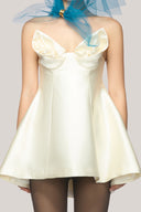 Twila A-line Open Shoulder Poly Organza Mini Dress for women, from Das La Vie, The Viet Concept 