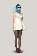 Twila A-line Open Shoulder Poly Organza Mini Dress for women, from Das La Vie, The Viet Concept 