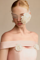 WHITE PLAN • Lucent Couture Taffeta Evening Maxi Dress