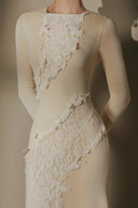 ARTI APPAREL • Aveline Lace-Embellished Jersey Maxi Dress