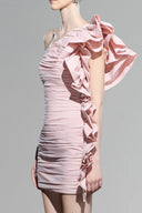 Peony Pleated Cotton Japan Mini Dress for women, from Pham, The Viet Concept 
