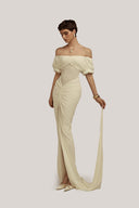 Hemera Hourglass Front Slit Jersey Floor Length Dress for women, from Poem, The Viet Concept 