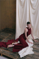 DUONG ATELIER • Valentina Halter Silk-Chiffon Floor-Length Dress