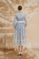 ROSEE de MATIN • Blue Midi Lace Dress