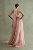 Velina Étoile Draped Chiffon Gown for women, from DUONG ATELIER, The Viet Concept