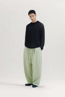 Black Eudon Pleated Knit T-Shirt for men, from AIN, The Nam Concept 