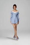 Off-Shoulder Lace Trim Tulip Dress for women, from KEIRA TONG, The Viet Concept 