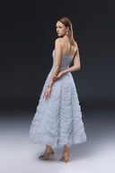 Ember Strapless Pleated Tulle Silk Maxi Dress for women, from JOSEPHINE, The Viet Concept 