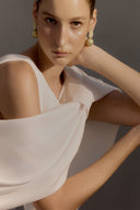 HA THANH VIET • Pernella Luxury White Poly Maxi Dress